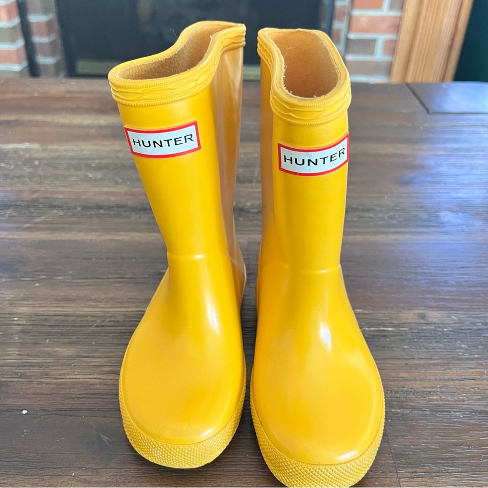 Hunter Kids Bright Yellow Rain Boots